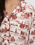 Adult Holiday Toile Lounge Set