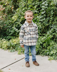 Cream Plaid Shacket
