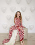 Checkered Hearts Ribbed Bamboo Cozy Set