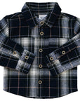 Navy Plaid Button Up Shirt