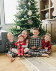 Red Plaid Bamboo Cozy Set