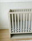 Charcoal Checkered Muslin Crib Sheet