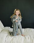 Heather Grey Ribbed Bamboo Cozy Set