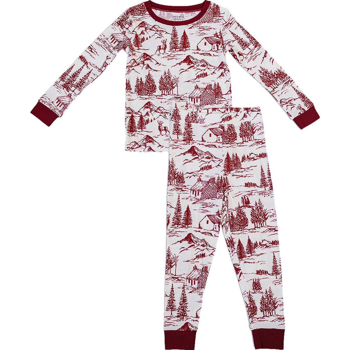 Holiday Toile Ribbed Bamboo Cozy Set