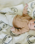 Latte Bamboo Snap Long Sleeve Ribbed Bodysuit