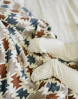 Cream Ribbed Bamboo Zipper