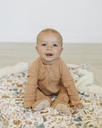 Latte Ribbed Bamboo Zipper