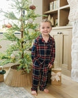 Christmas Plaid Collared Pajama Set