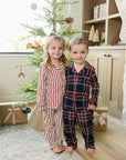Christmas Plaid Collared Pajama Set