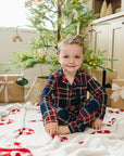 Christmas Plaid Collared Pajama Set
