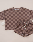 Shorts Set | Espresso Checkered