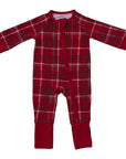 Red Plaid Bamboo Zipper