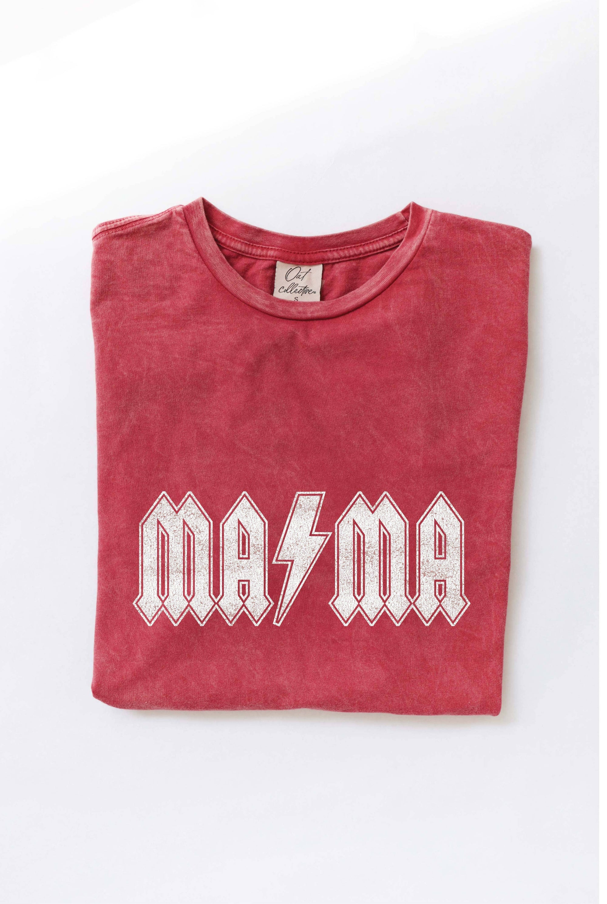 MAMA BOLT  Mineral Washed Graphic Top: TOAST / XL