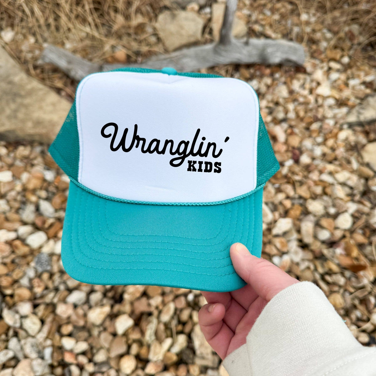 Wrangling' Kids Trucker Hat - Fall Western Trucker Hat
