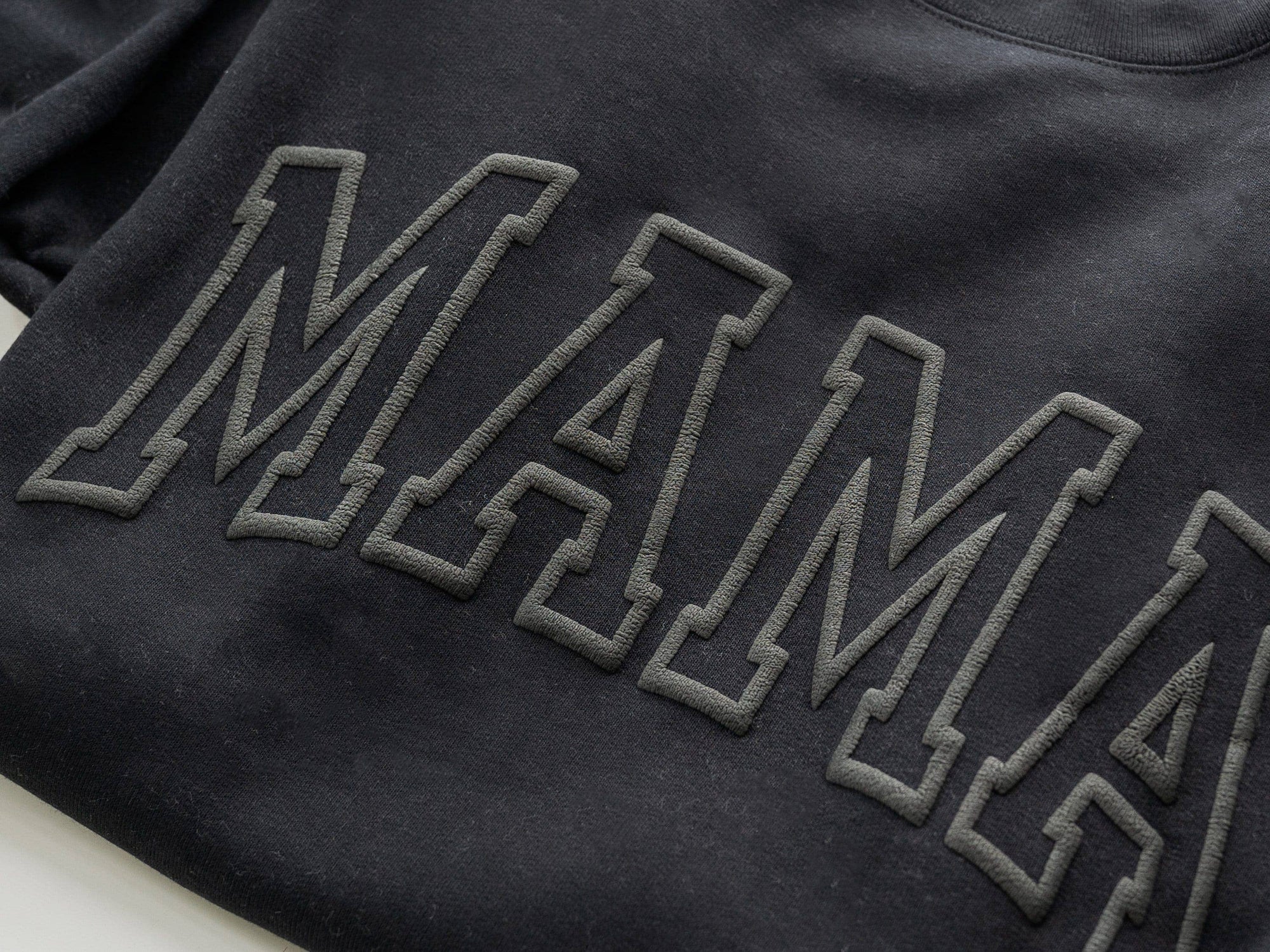 Black Embossed Mama Sweatshirt