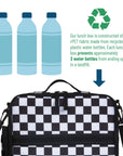 Black and White Checkered Eco Lunch Box