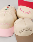 MOTHER Upside Down Lettering Embroidery Cap: Black / ONE SIZE