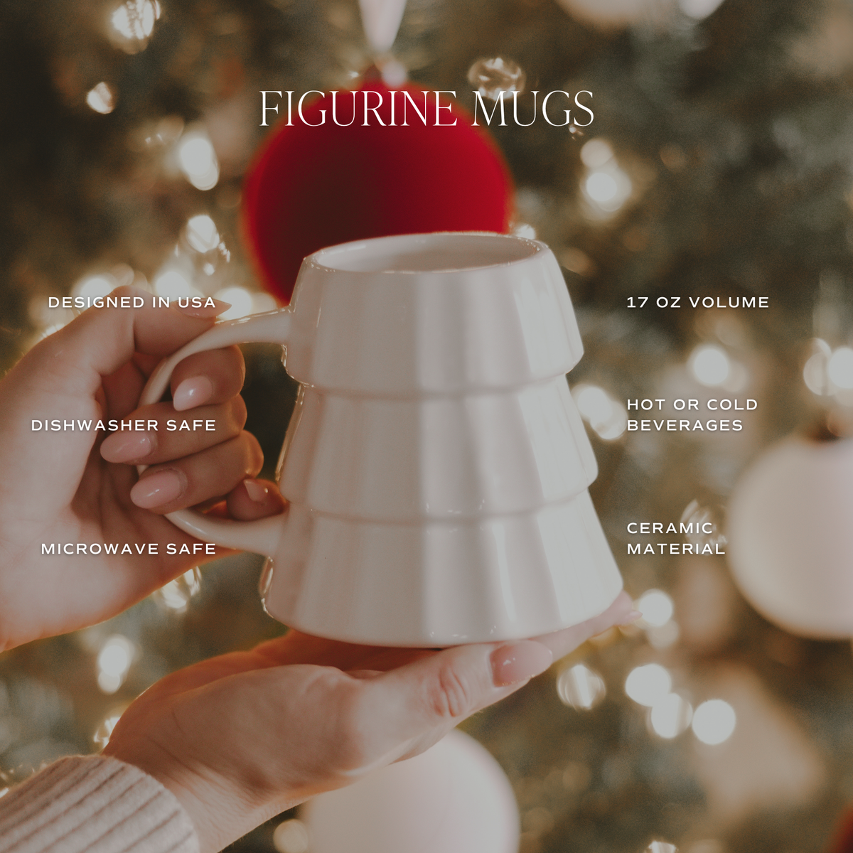 Cream Tree Coffee Mug - Christmas Decor &amp; Gifts