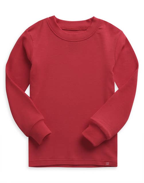 Modal Red Long Sleeve PJs