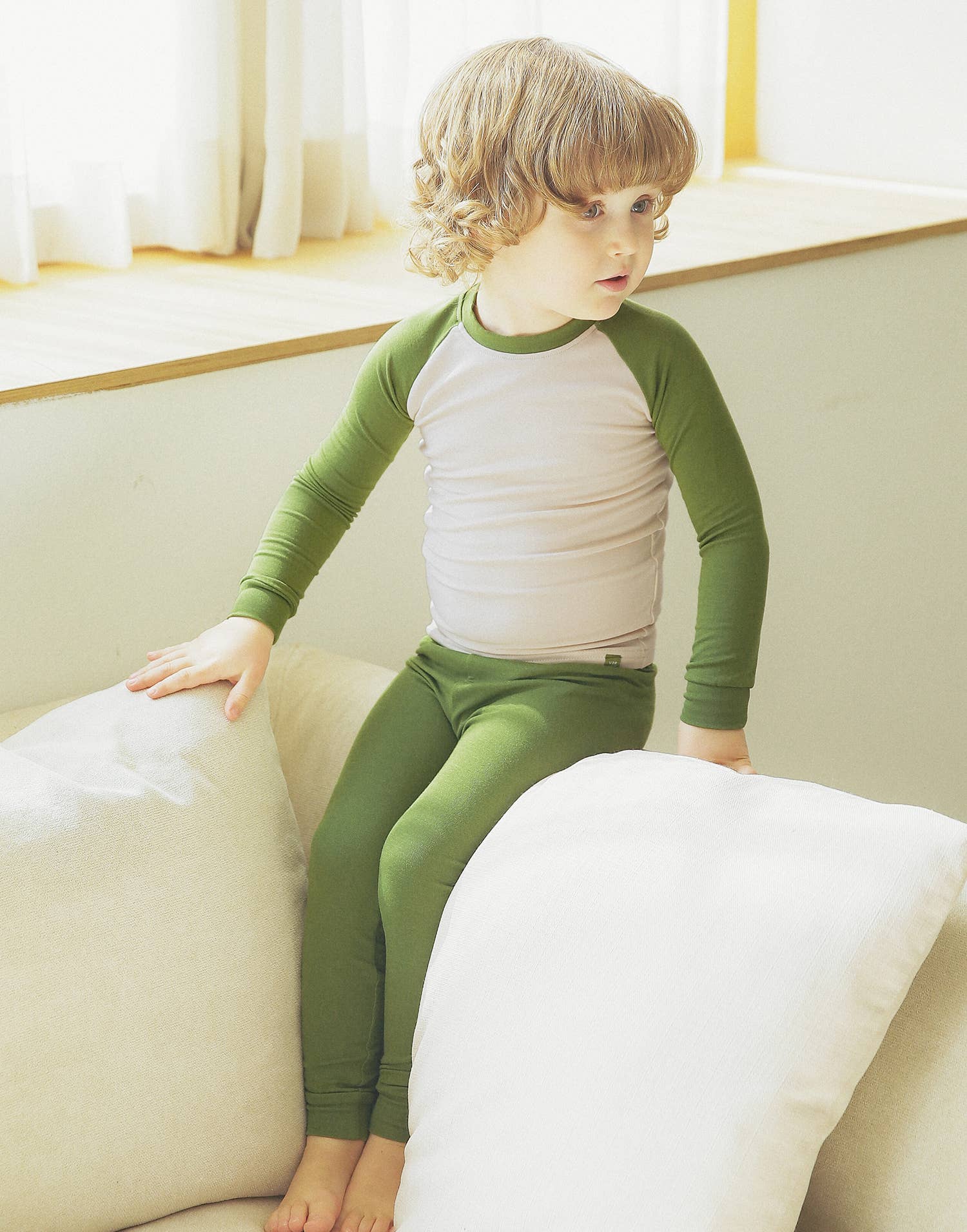 Modal Raglan Boys Girls  Long Sleeve PJs