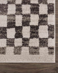 Benjy Cream & Charcoal Checkered Area Rug