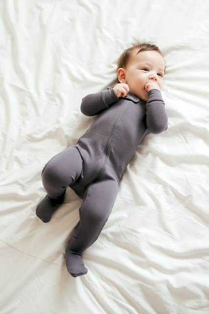 Modal Charcoal Baby Footie