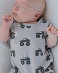 French Terry Romper | Monster Truck