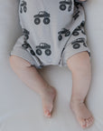 French Terry Romper | Monster Truck