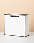White with Black Border Paper Gift Bag w/ free tissue