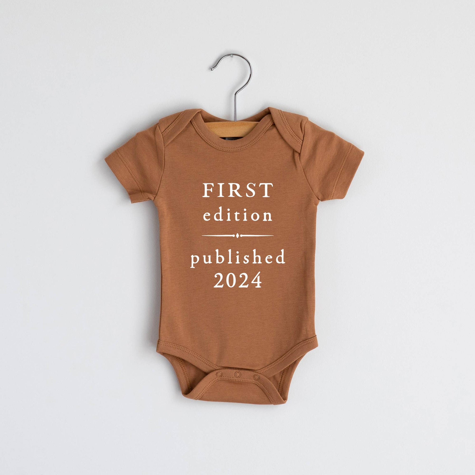 Camel Organic First Edition Published 2024 Baby Bodysuit: 3-6 Months / Short Sleeve