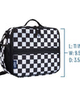 Black and White Checkered Eco Lunch Box