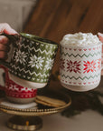 *NEW* Green Fair Isle Sweater Stoneware Coffee Mug - Gifts
