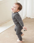 Daily Warm Grey Cotton Long Sleeve PJs