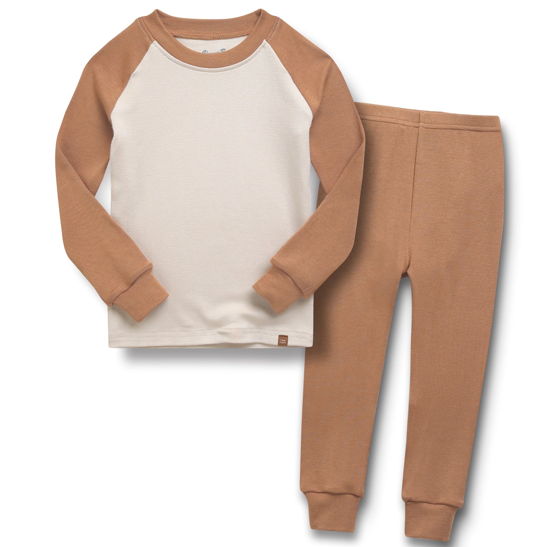 Bamboo Camel + Oatmeal Long Sleeve PJs