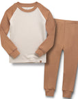 Bamboo Camel + Oatmeal Long Sleeve PJs