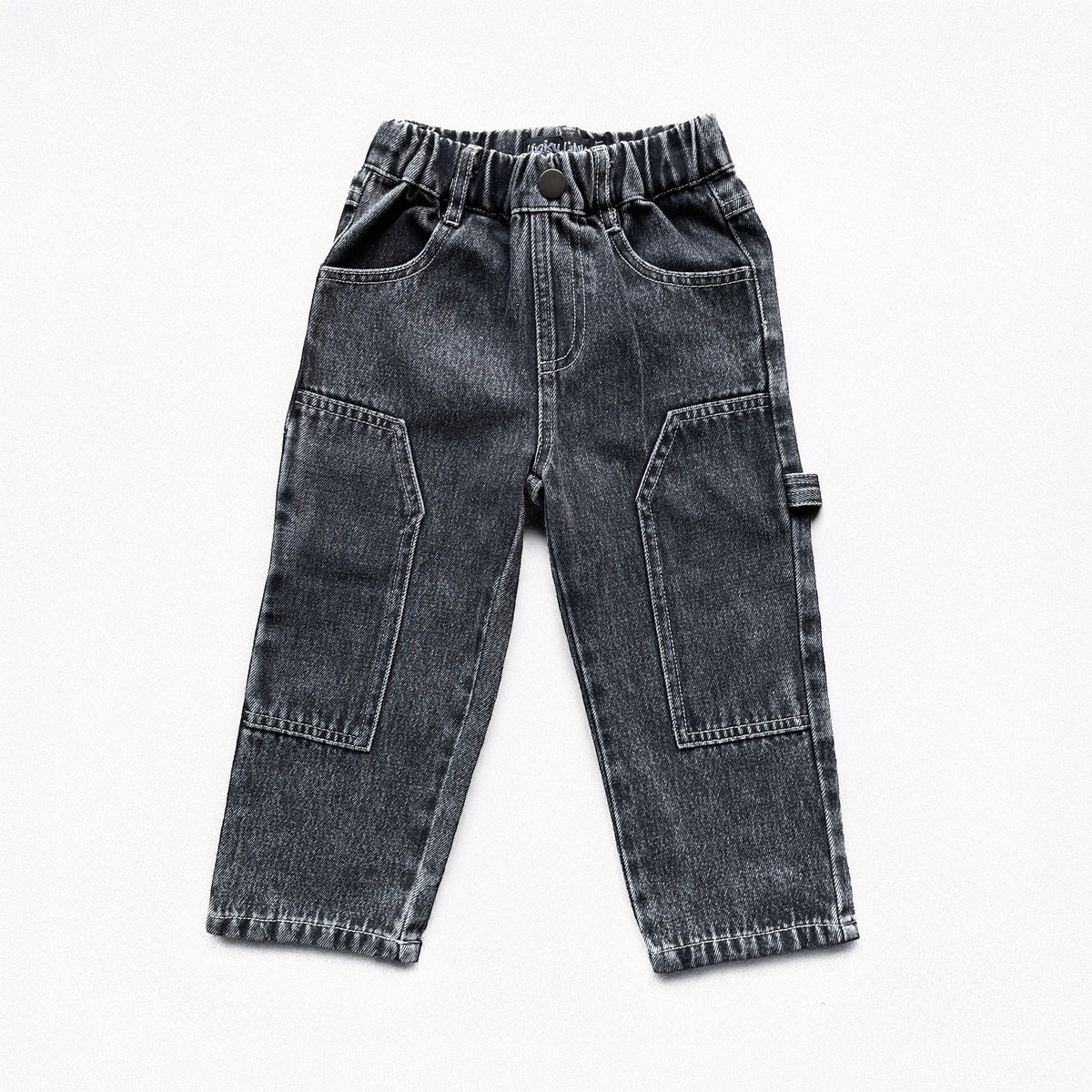 Double Knee Denim - Washed Black