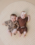 Shorts Set | Brown Smiley Face