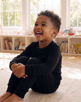 Bamboo Black Long Sleeve PJs