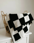 Plush Blanket  | Black & White Checkerboard