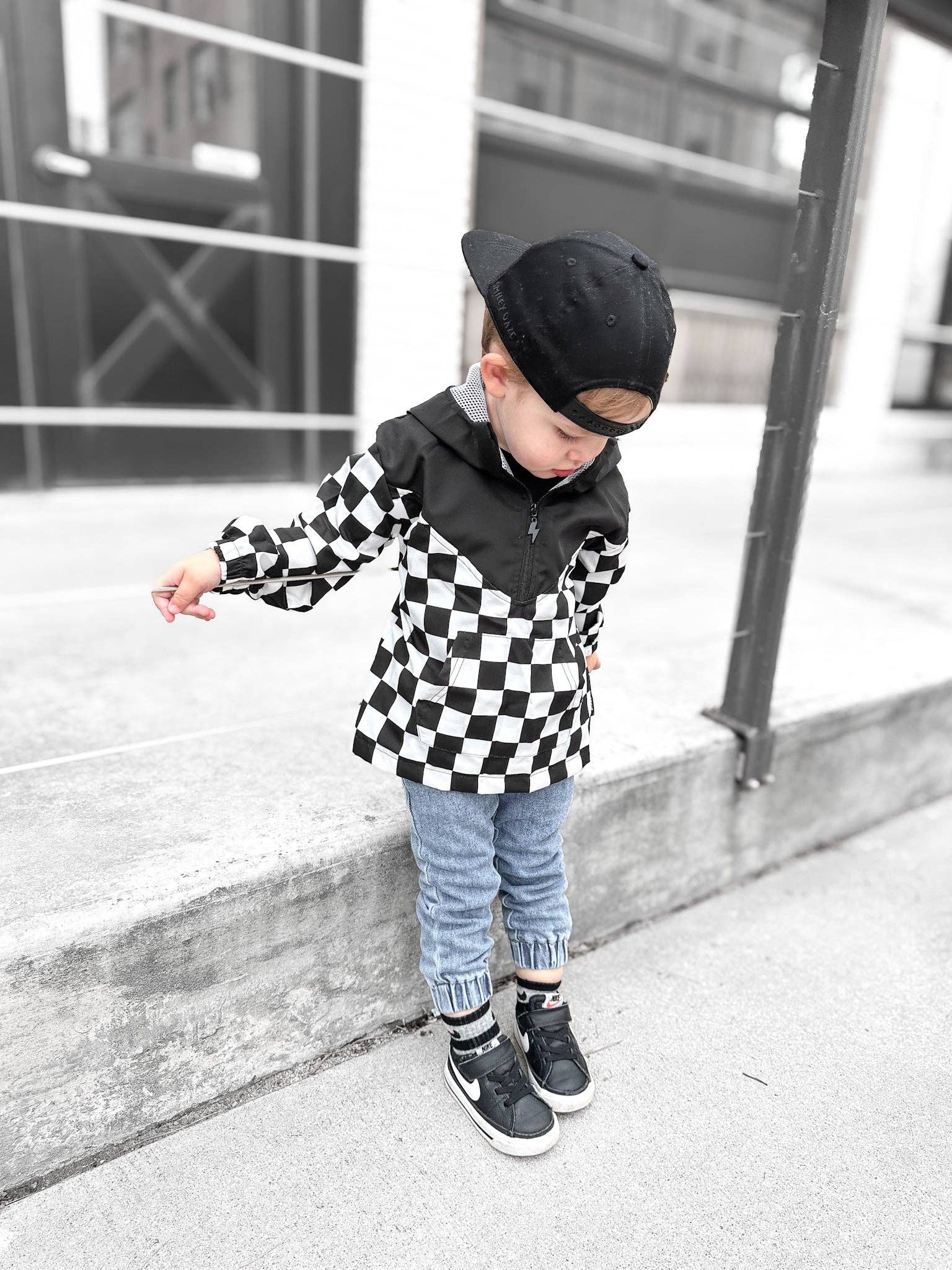 CHECKERED • HALF-ZIP • WINDBREAKER