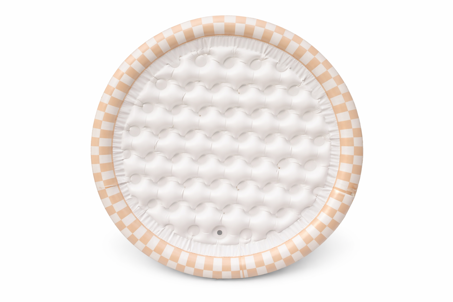 Ali+Oli Two-Ring Inflatable Kiddie Pool (Tan Checkers)