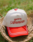 Kiss me I'm American - Red Vintage Trucker Hat