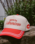 Kiss me I'm American - Red Vintage Trucker Hat