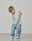 Cargo Denim Straight Leg - Light Wash