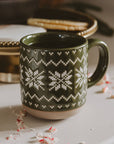 *NEW* Green Fair Isle Sweater Stoneware Coffee Mug - Gifts