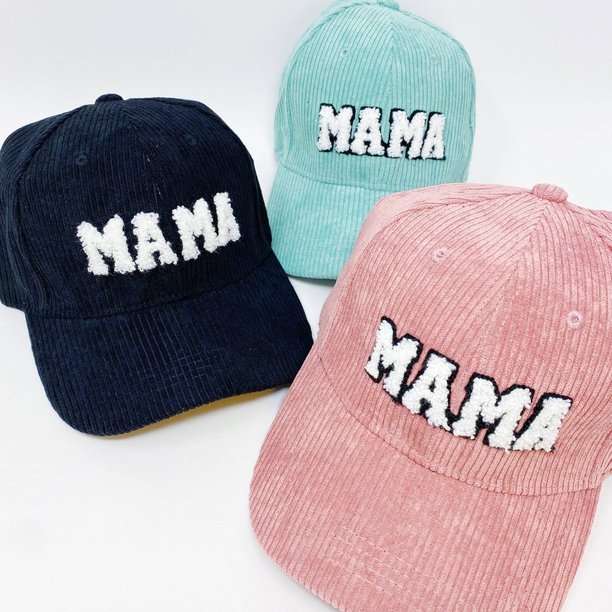 Corduroy Mama Ball Cap: White