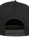 Flat Brim Trucker Hat - Checker Brim - Black