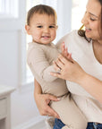 Solid Rib Organic Cotton Two-Piece Pajamas - Hummus