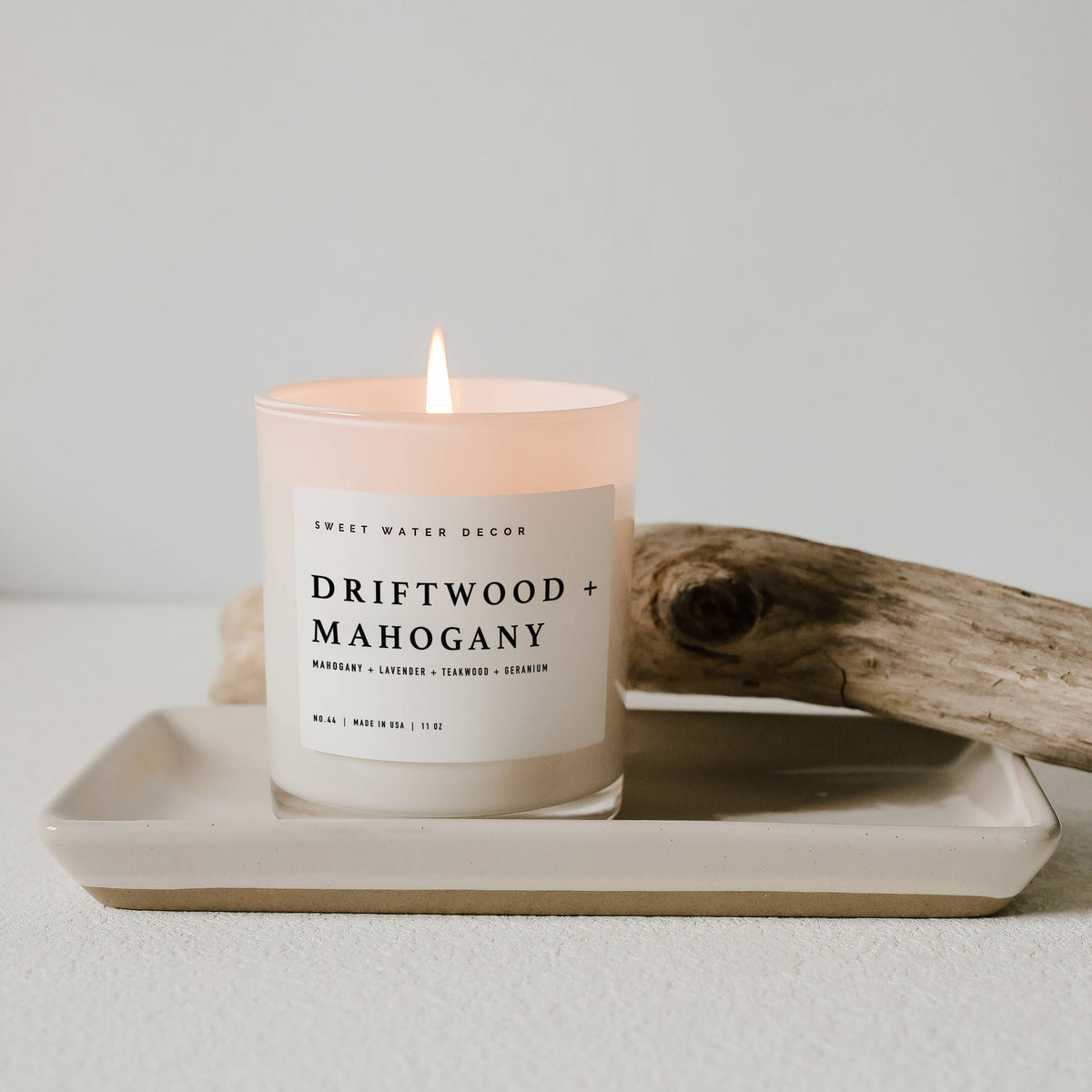 Driftwood and Mahogany 11 oz Soy Candle - Home Decor &amp; Gifts