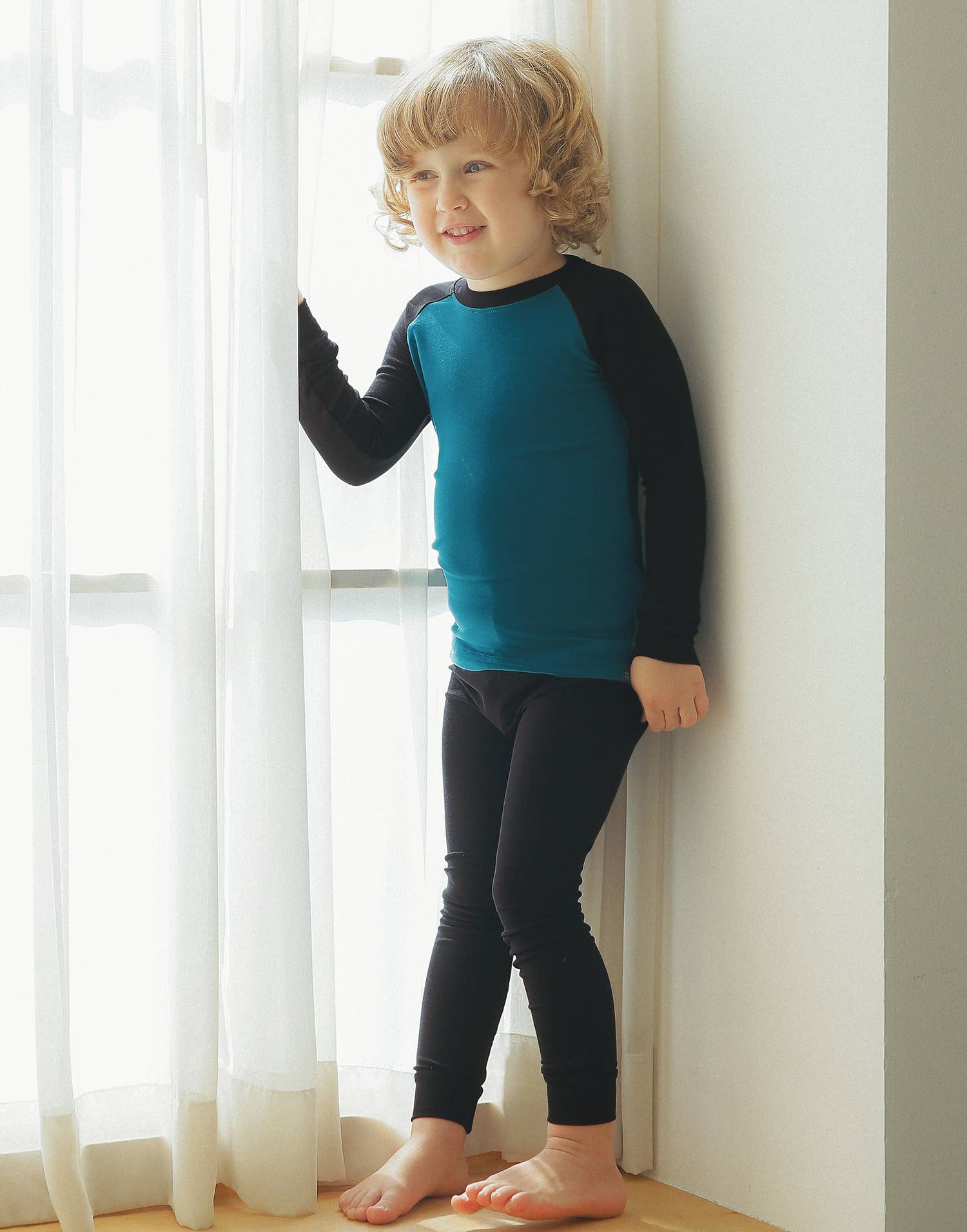 Modal Raglan Boys Girls  Long Sleeve PJs